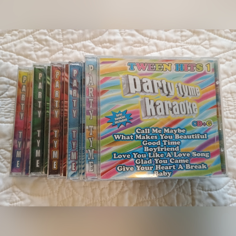 Party Tyme Karaoke CD+G 6 Disc Set --1, 16, 17, 19, 20 & Bonus Disc